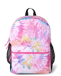 Girls Rainbow Tie Dye Backpack