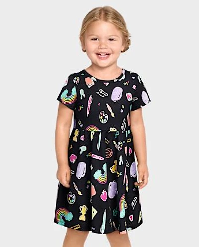 Robe imprimée dos croisé pour bébés et petites filles