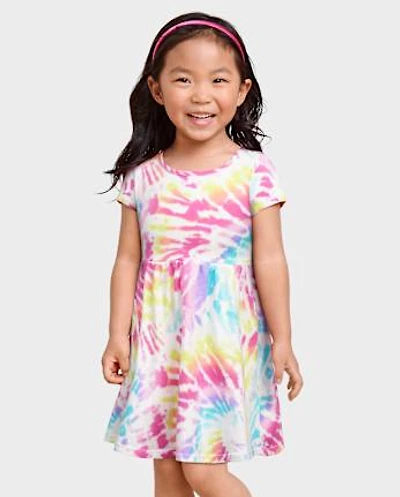 Baby And Toddler Girls Print Cross Back Dress