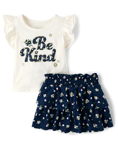 Toddler Girls Be Kind 2-Piece Outfit Set