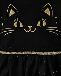 Baby And Toddler Girls Glitter Cat Tutu Dress