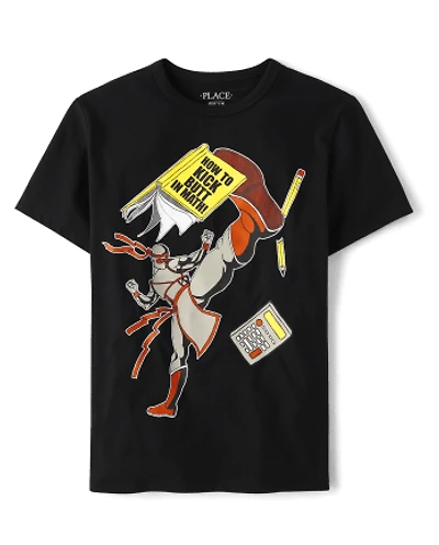 Garçons School Ninja T-shirt imprimé