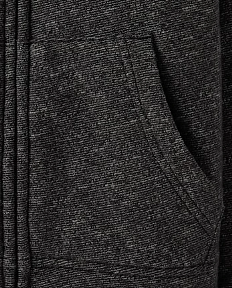 Boys Fleece Sherpa Lined Zip Up Hoodie