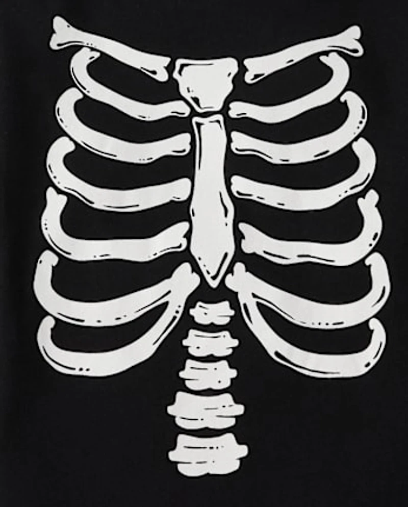Baby And Toddler Matching Family Glow Skeleton Graphic Tee