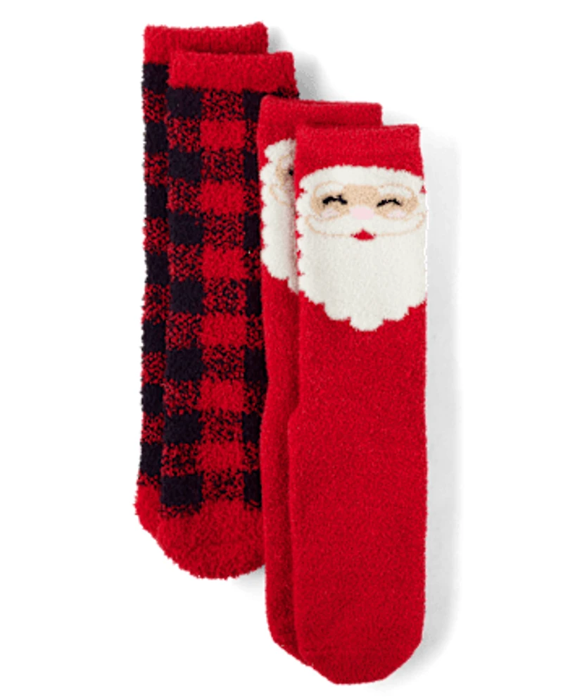Adult Matching Family Santa Cozy Socks 2-Pack