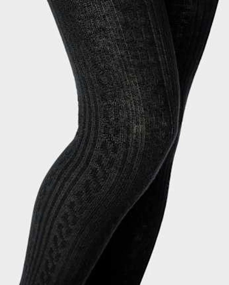 Girls Cable Knit Tights 2-Pack