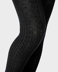 Girls Cable Knit Tights 2-Pack