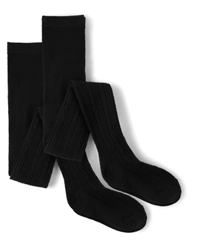 Fille tricot câblé Collants 2-Pack