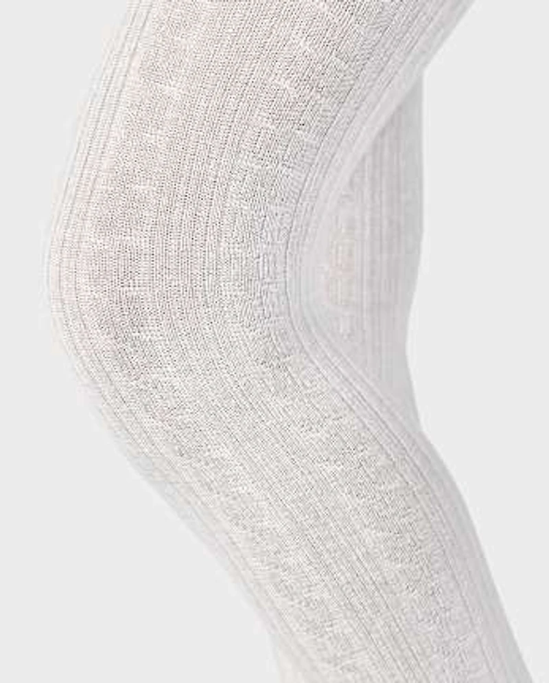 Girls Cable Knit Tights 2-Pack
