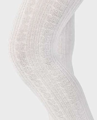 Girls Cable Knit Tights 2-Pack