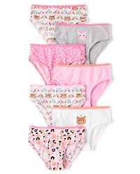 Lot de 7 sous-vêtements pour petites filles à motif chat
