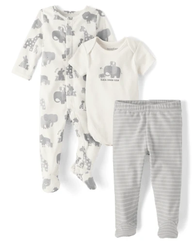Ensemble 3 pièces pour bébé animal « Ramène-moi à la maison »