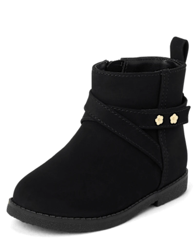 Bottines à clous fleuries pour petites filles