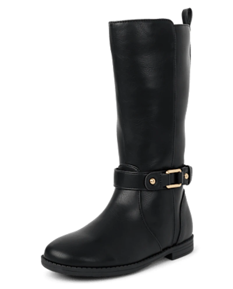 Girls Buckle Boots