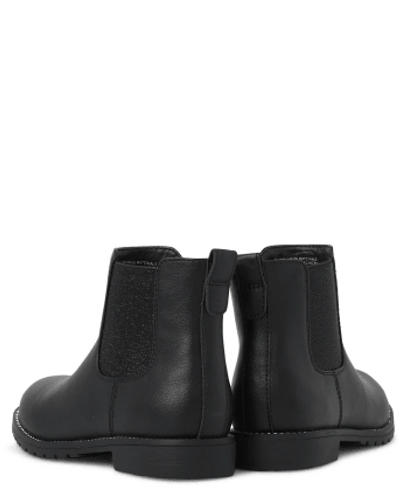 Girls Jeweled Chelsea Booties