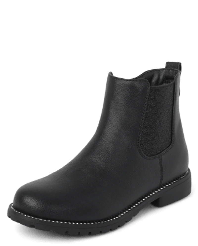 Girls Jeweled Chelsea Booties
