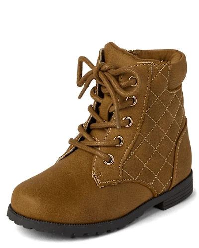 Toddler Girls Quilted Booties