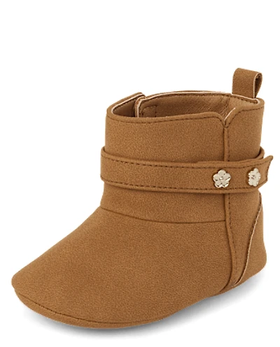 Bottines à clous fleuris pour bébé fille