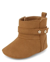 Bottines à clous fleuris pour bébé fille