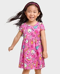Toddler Girls School Doodle Everyday Dress