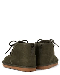 Boys Lace Up Teddy Boots