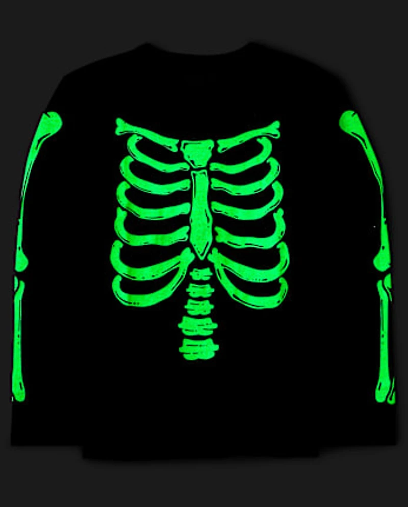 Kids Matching Family Glow Skeleton Graphic Tee