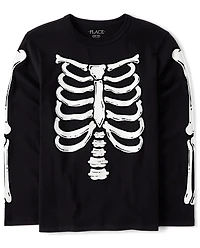 Kids Matching Family Glow Skeleton Graphic Tee