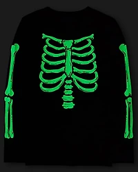 Adult Matching Family Glow Skeleton Graphic Tee
