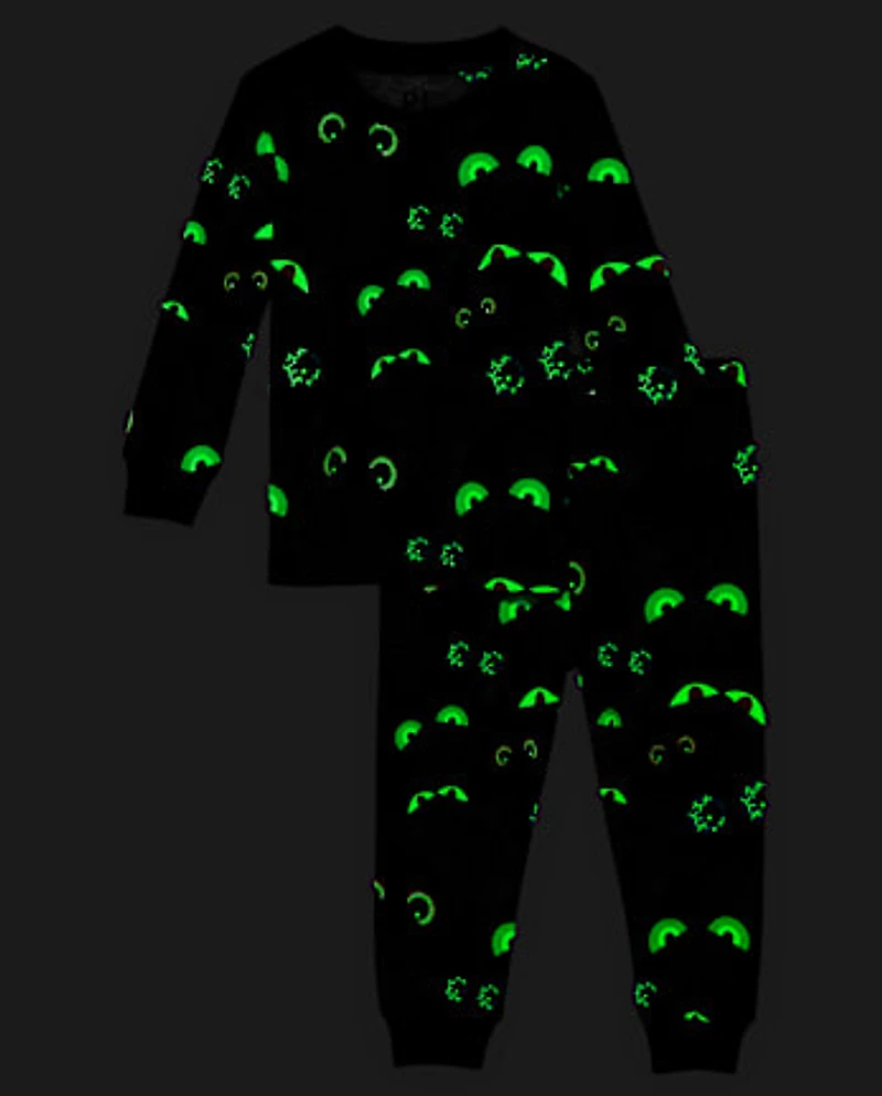 Baby And Toddler Glow Eyes Snug Fit Cotton Pajamas