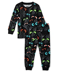 Baby And Toddler Glow Eyes Snug Fit Cotton Pajamas
