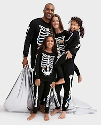 Baby And Toddler Matching Family Glow Skeleton Snug Fit Cotton Pajamas