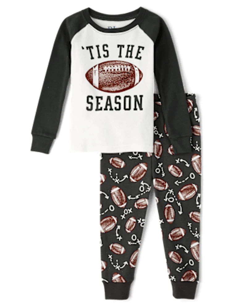 Pyjama de football assorti en coton pour bébé et petit garçon