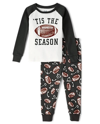 Pyjama de football assorti en coton pour bébé et petit garçon