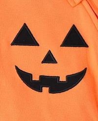 Baby And Toddler Pumpkin Face Snug Fit Cotton Footed One Piece Pajamas