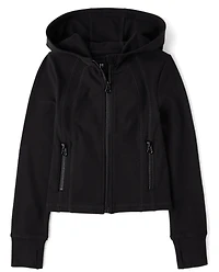 Sweat à capuche zippé pour filles