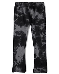 Leggingsévasé doublé en molleton Tie Dye pour Fille