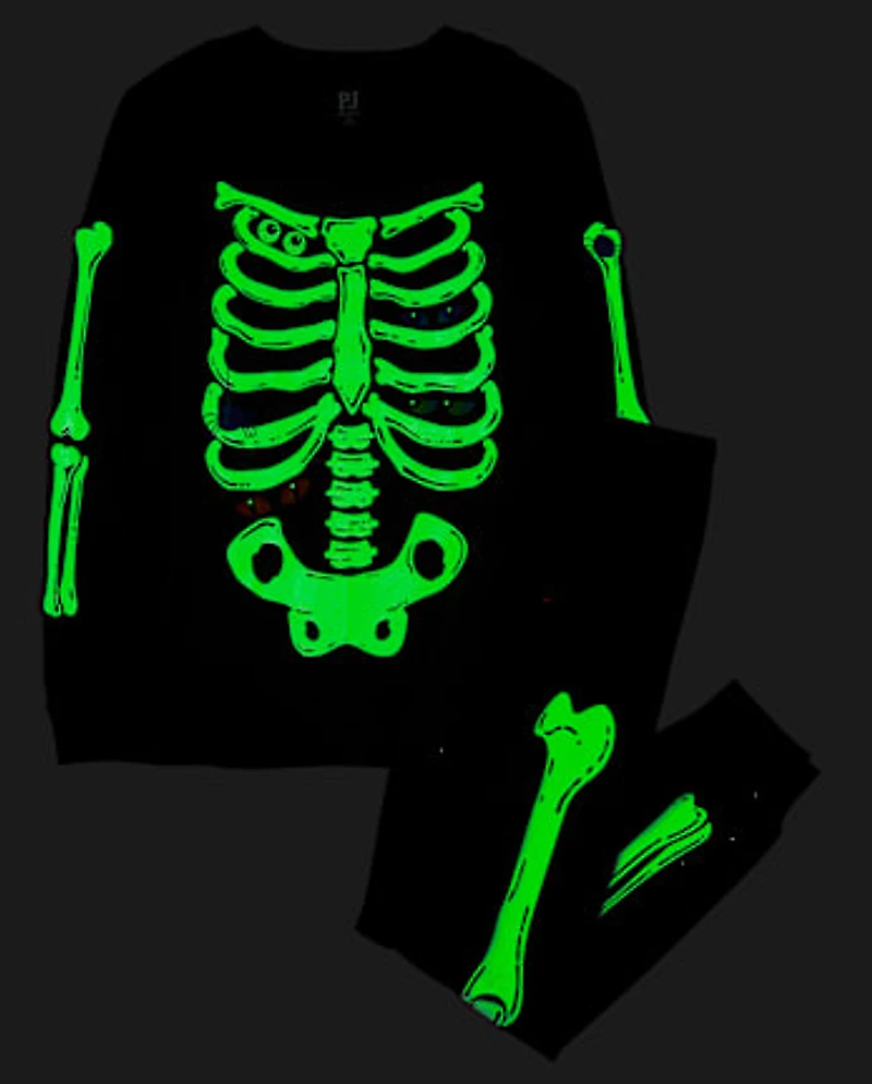 Adult Matching Family Glow Skeleton Cotton Pajamas