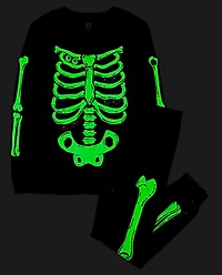 Adult Matching Family Glow Skeleton Cotton Pajamas