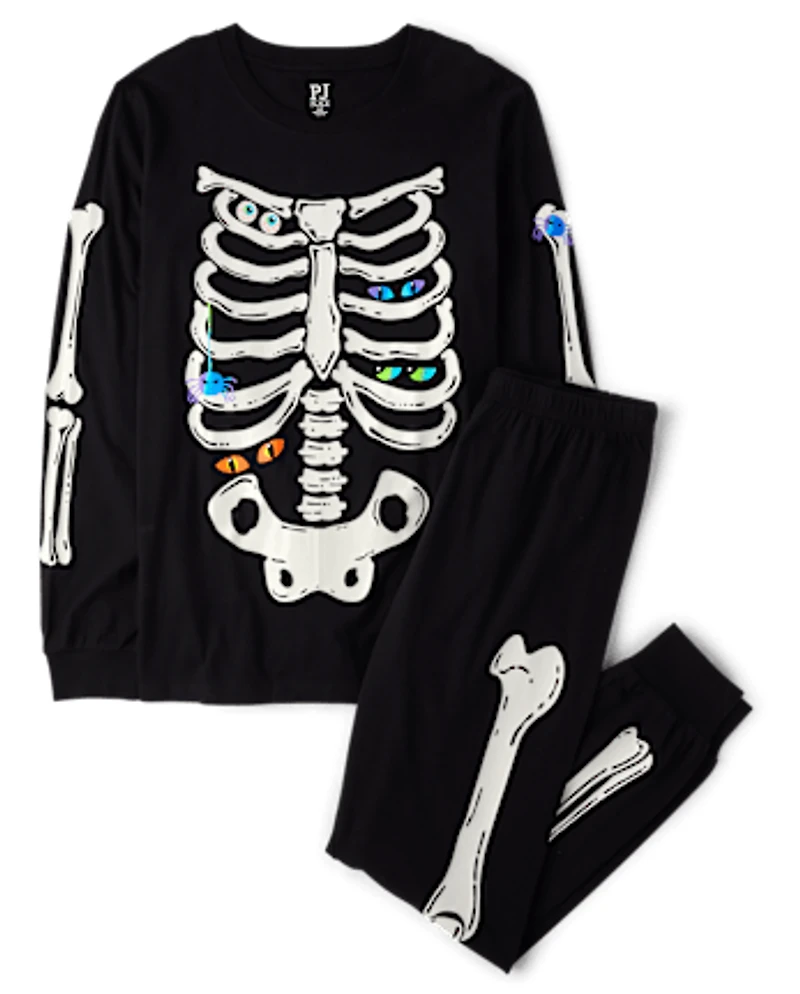 Adult Matching Family Glow Skeleton Cotton Pajamas