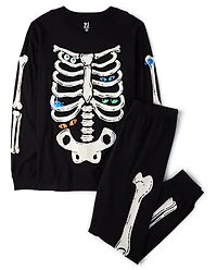 Adult Matching Family Glow Skeleton Cotton Pajamas
