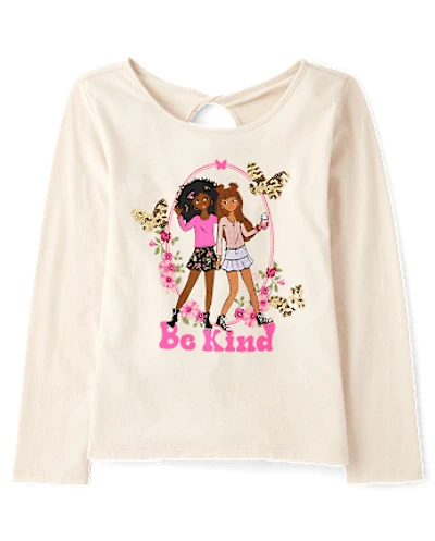 Girls Graphic Twist Back Top