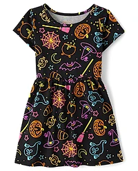 Girls Halloween Everyday Dress
