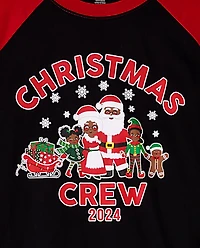 Adult Matching Family Christmas Crew 2024 Cotton Pajamas