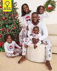 Kids Matching Family Glow Santa Sunglasses Snug Fit Cotton Pajamas