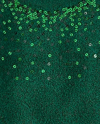 Girls Sequin Sweater Dress