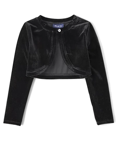 Girls Velour Shrug