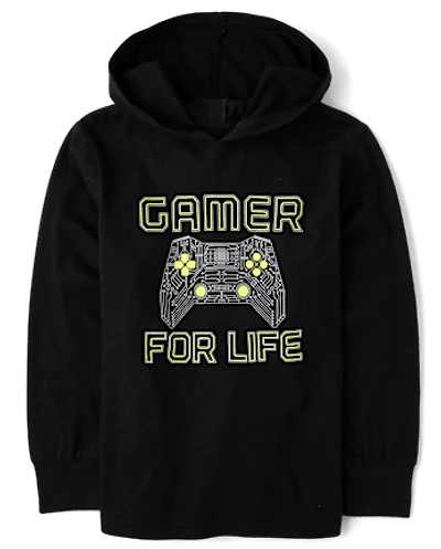 Boys Graphic Hooded Top