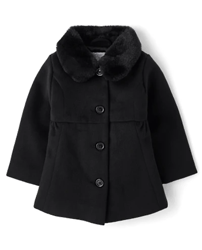 Toddler Girls Bow Coat