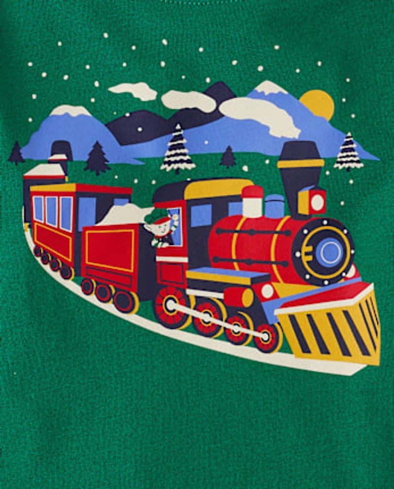 Baby And Toddler Boys Train Layered Top