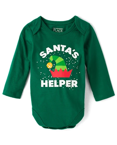 Body imprimé Santa's Helper Bébé Garçon